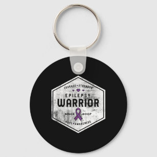 Epilepsy Awareness Epilepsy Warrior Since 2007  Keychain
