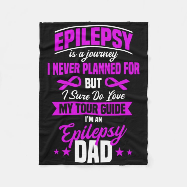 Epilepsy Awareness Epileptic Seizure Disorder Fath Fleece Blanket (Front)