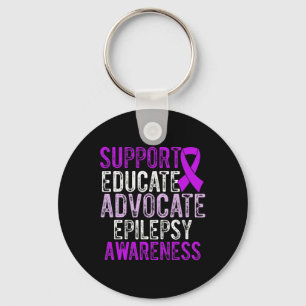 Epilepsy Awareness Epileptic Warrior Survivor 10 Keychain