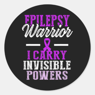 Epilepsy Awareness Epileptic Warrior Survivor 11 Classic Round Sticker