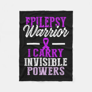 Epilepsy Awareness Epileptic Warrior Survivor 11 Fleece Blanket