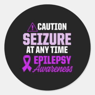Epilepsy Awareness Epileptic Warrior Survivor 12 Classic Round Sticker