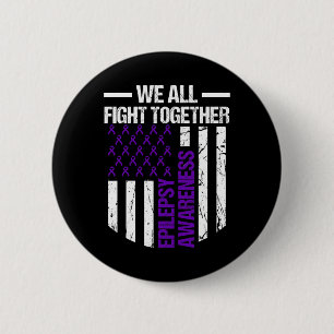 Epilepsy Awareness Epileptic Warrior Survivor 14 2 Inch Round Button