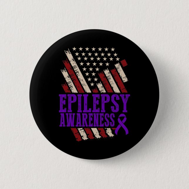 Epilepsy Awareness Epileptic Warrior Survivor 17  2 Inch Round Button (Front)