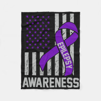 Epilepsy Awareness Epileptic Warrior Survivor 19  Fleece Blanket