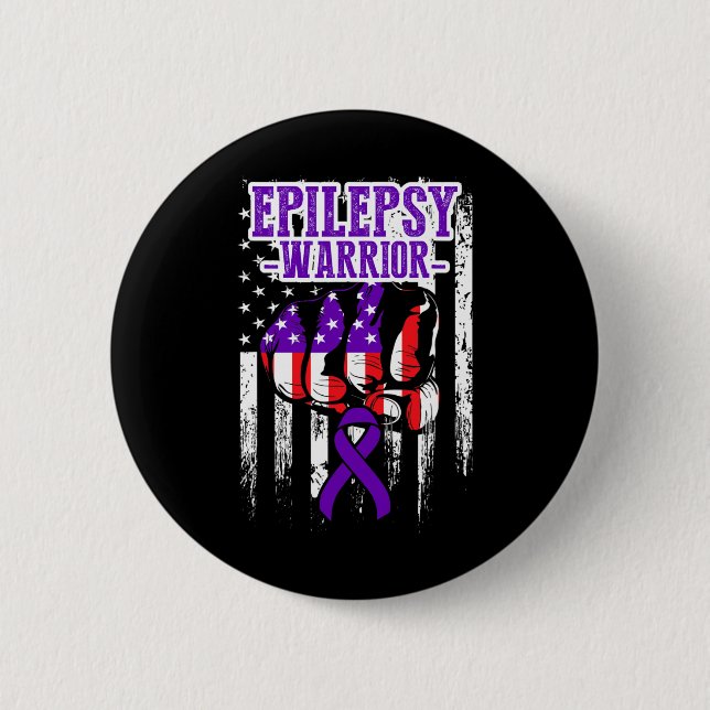 Epilepsy Awareness Epileptic Warrior Survivor 22  2 Inch Round Button (Front)