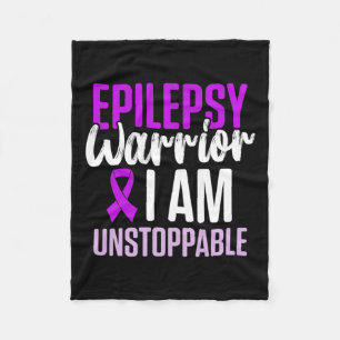Epilepsy Awareness Epileptic Warrior Survivor 23 Fleece Blanket