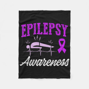 Epilepsy Awareness Epileptic Warrior Survivor 25  Fleece Blanket
