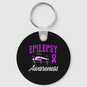 Epilepsy Awareness Epileptic Warrior Survivor 25  Keychain