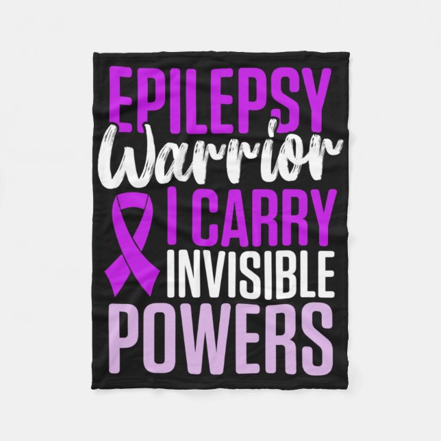 Epilepsy Awareness Epileptic Warrior Survivor 27  Fleece Blanket (Front)
