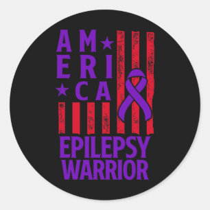 Epilepsy Awareness Epileptic Warrior Survivor 28  Classic Round Sticker