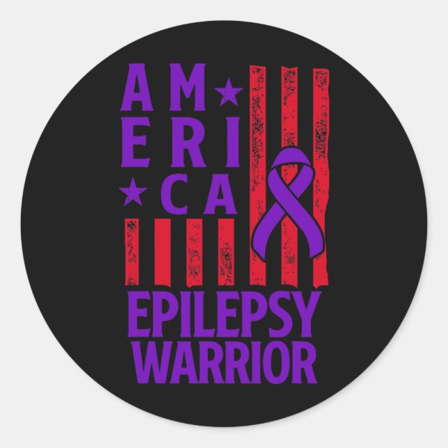 Epilepsy Awareness Epileptic Warrior Survivor 28  Classic Round Sticker (Front)