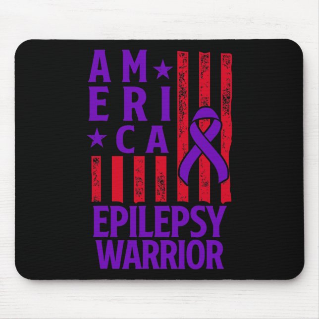 Epilepsy Awareness Epileptic Warrior Survivor 28  Mouse Pad (Front)