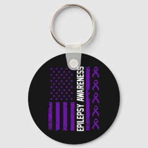 Epilepsy Awareness Epileptic Warrior Survivor 29 Keychain