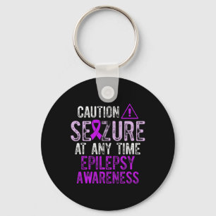 Epilepsy Awareness Epileptic Warrior Survivor 5  Keychain