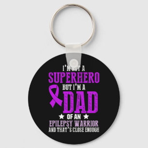 Epilepsy Awareness Epileptic Warrior Survivor 6  Keychain