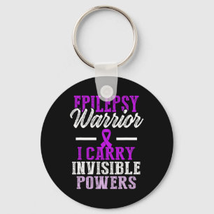 Epilepsy Awareness Epileptic Warrior Survivor 8 Keychain