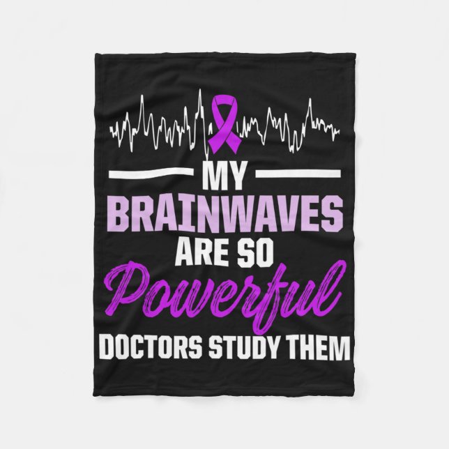 Epilepsy Awareness Epileptic Warrior Survivor  Fleece Blanket (Front)