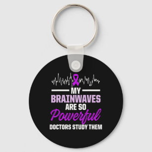 Epilepsy Awareness Epileptic Warrior Survivor  Keychain
