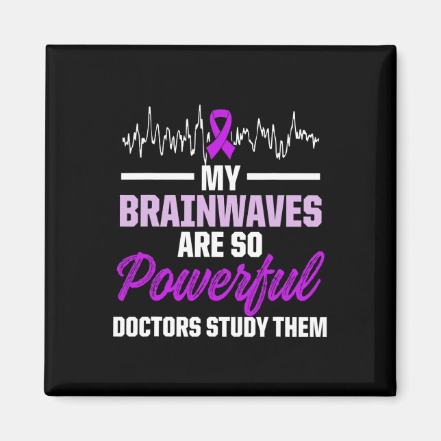 Epilepsy Awareness Epileptic Warrior Survivor  Magnet (Front)