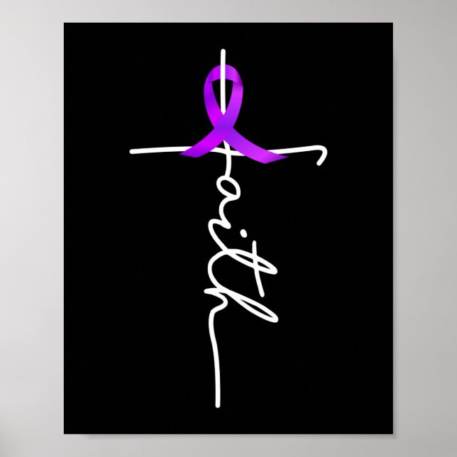 Epilepsy Awareness Faith Ribbon Poster (Front)
