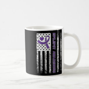 Epilepsy Awareness Flag Purple Ribbon Epilepsy War Coffee Mug