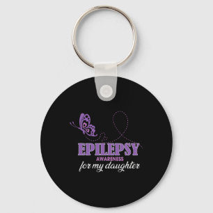 Epilepsy Awareness For My Daughter- Epilepsy Mom  Keychain
