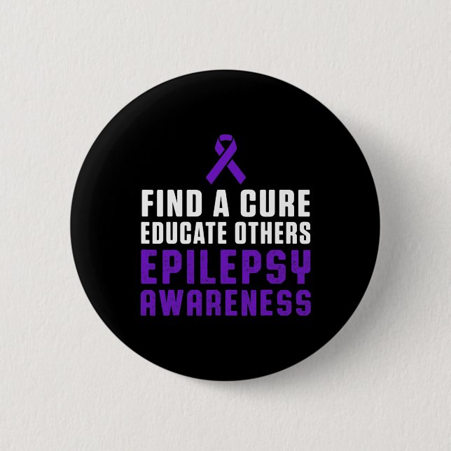 Epilepsy Awareness Fun Healthy Epileptic Warrior S 2 Inch Round Button (Front)