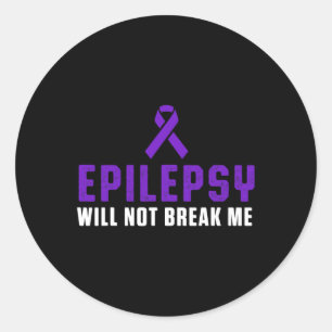 Epilepsy Awareness Fun Therapists Epileptic Warrio Classic Round Sticker