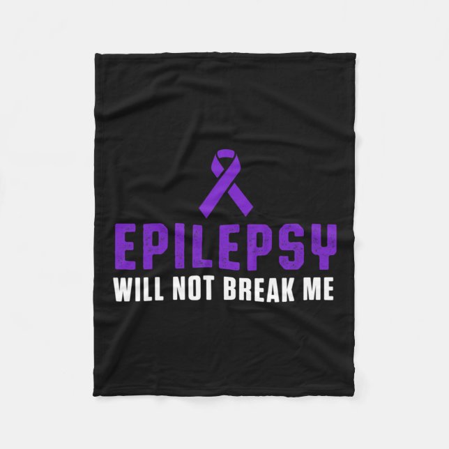 Epilepsy Awareness Fun Therapists Epileptic Warrio Fleece Blanket (Front)