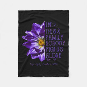 Epilepsy Awareness Gifts Nobody Fights Alone Anemo Fleece Blanket