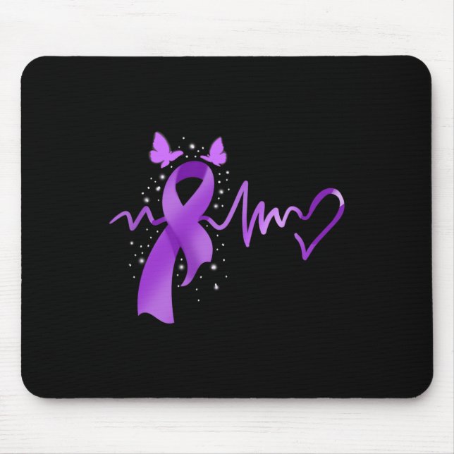 Epilepsy Awareness Heartbeat  Mouse Pad (Front)