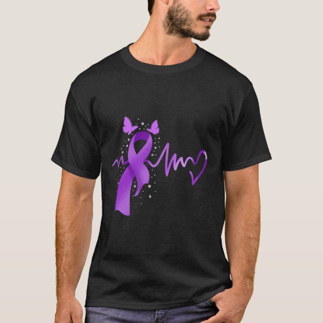 Epilepsy Awareness Heartbeat  T-Shirt (Front)