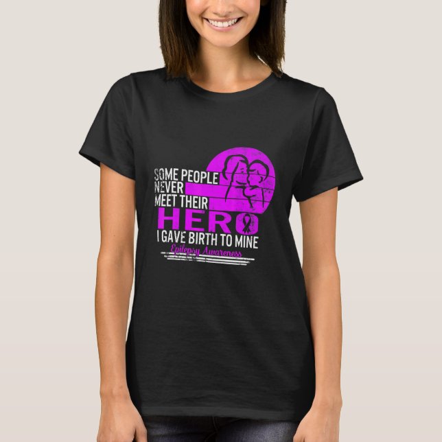 Epilepsy Awareness Hero Seizure Mother Of Epilepti T-Shirt (Front)