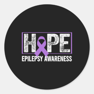 Epilepsy Awareness - Hope Epilepsy Awareness Classic Round Sticker