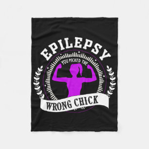 Epilepsy Awareness Is Must For Fighter And Epileps Fleece Blanket
