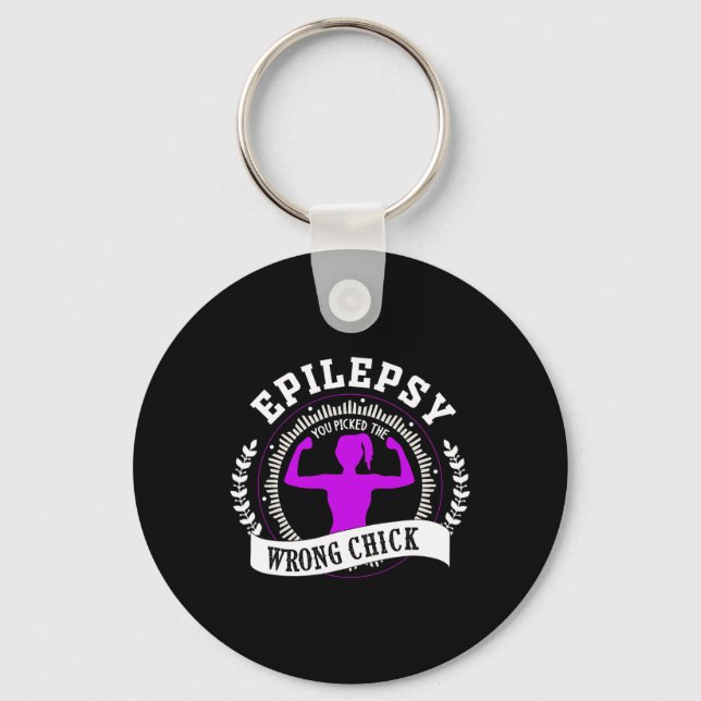 Epilepsy awareness is must for fighter and epileps keychain (Front)