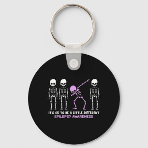 Epilepsy Awareness It's Ok To Be A Little Differen Keychain