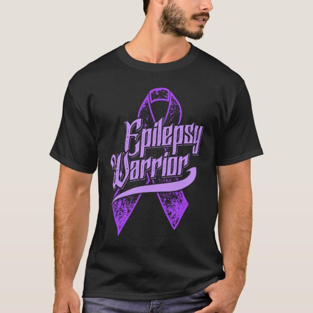 Epilepsy Awareness Loving Epileptic Warrior Surviv T-Shirt (Front)