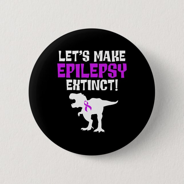 Epilepsy Awareness Make Epileptic Warrior Survivor 2 Inch Round Button (Front)