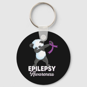Epilepsy Awareness Month Dabbing Panda Epilepsy Aw Keychain