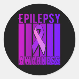 Epilepsy Awareness month In November We Wear Purpl Classic Round Sticker
