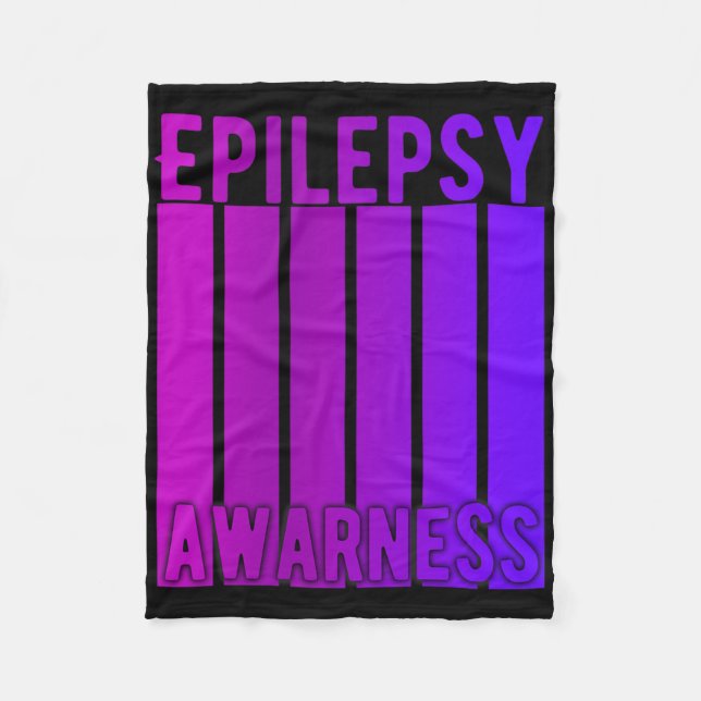 Epilepsy Awareness Month In November We Wear Purpl Fleece Blanket (Front)