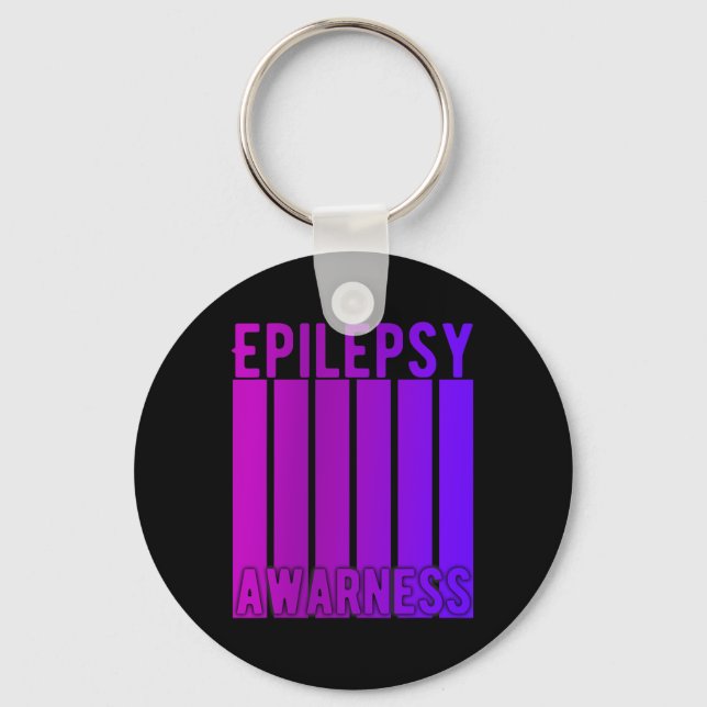 Epilepsy Awareness Month In November We Wear Purpl Keychain (Front)