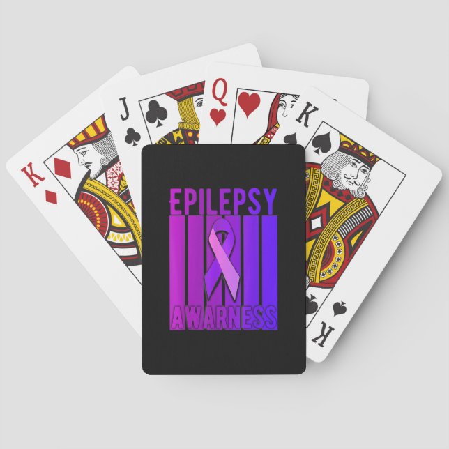 Epilepsy Awareness Month In November We Wear Purpl Playing Cards (Back)