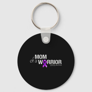 Epilepsy Awareness Month Mom Of A Warrior Purple R Keychain