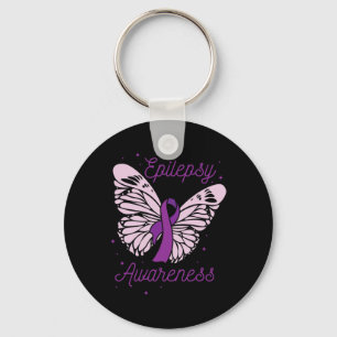 Epilepsy Awareness Month Purple Ribbon Advocate Ep Keychain