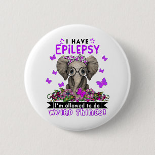Epilepsy Awareness Month Ribbon Gifts 2 Inch Round Button