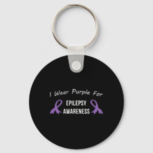 Epilepsy Awareness Month Support Love Cure Purple Keychain