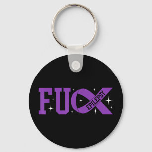 Epilepsy Awareness Month Warrior Survivor Purple Keychain